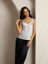 [Argento] SilkSilky-IT Sleeveless V Neck Cami 007