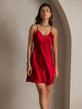 [Vino] SilkSilky-IT Sleeveless V Neck Vestiti da donna 003