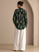 [Muschio Nero] SilkSilky-IT Long Sleeve Lapel Collar Camicette 002