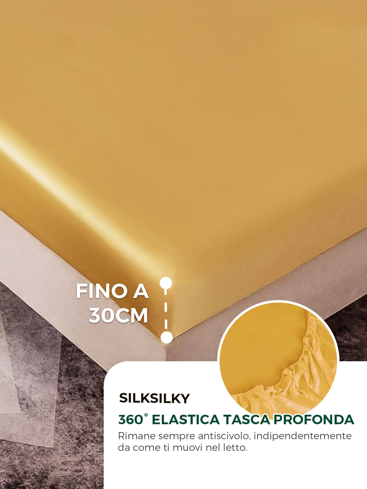 [Champagne] SilkSilky-IT 19Momme Seta pura Bedding Set 004