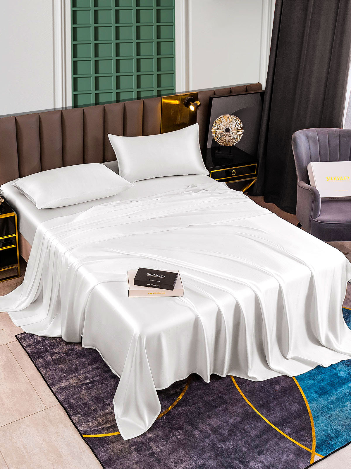 [Bianco] SilkSilky-IT 25Momme Seta pura Bedding Set 002