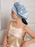 SilkSilky-IT Seta pura Sleep Cap BluAcuro 007