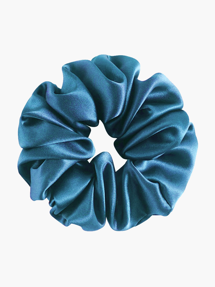 SilkSilky-IT 19Momme Seta pura Scrunchie Verdeacqua 003