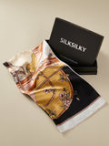 SilkSilky IT Seta pura Scarf Nero 001