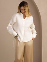 [Bianco] SilkSilky-IT Long Sleeve Blouse 001