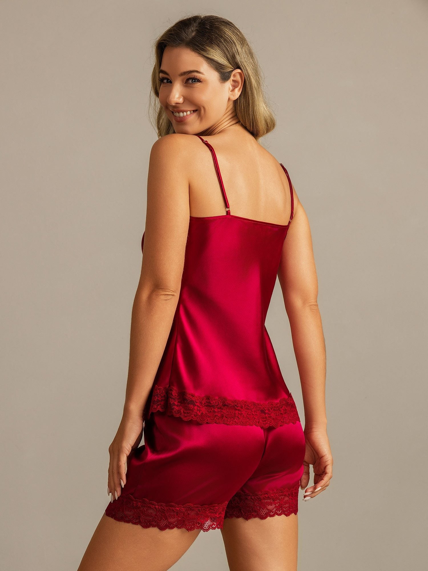 [Vino] SilkSilky-IT Sleeveless V Neck Set di Bretelle 002