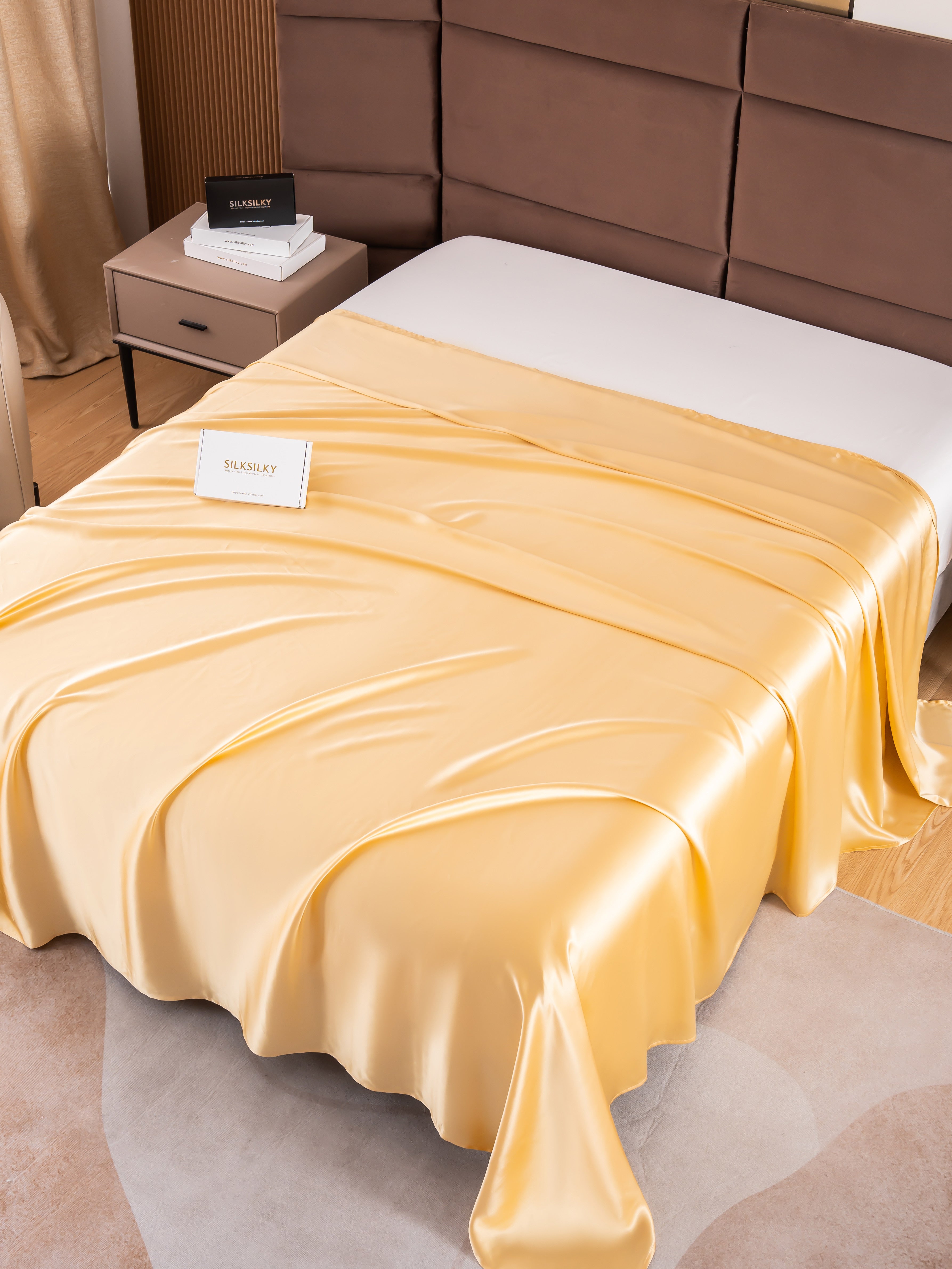 [Champagne] SilkSilky-IT 19Momme Seta pura Sheet 003