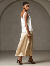 [Bianco] SilkSilky-IT Sleeveless V Neck Cami 003