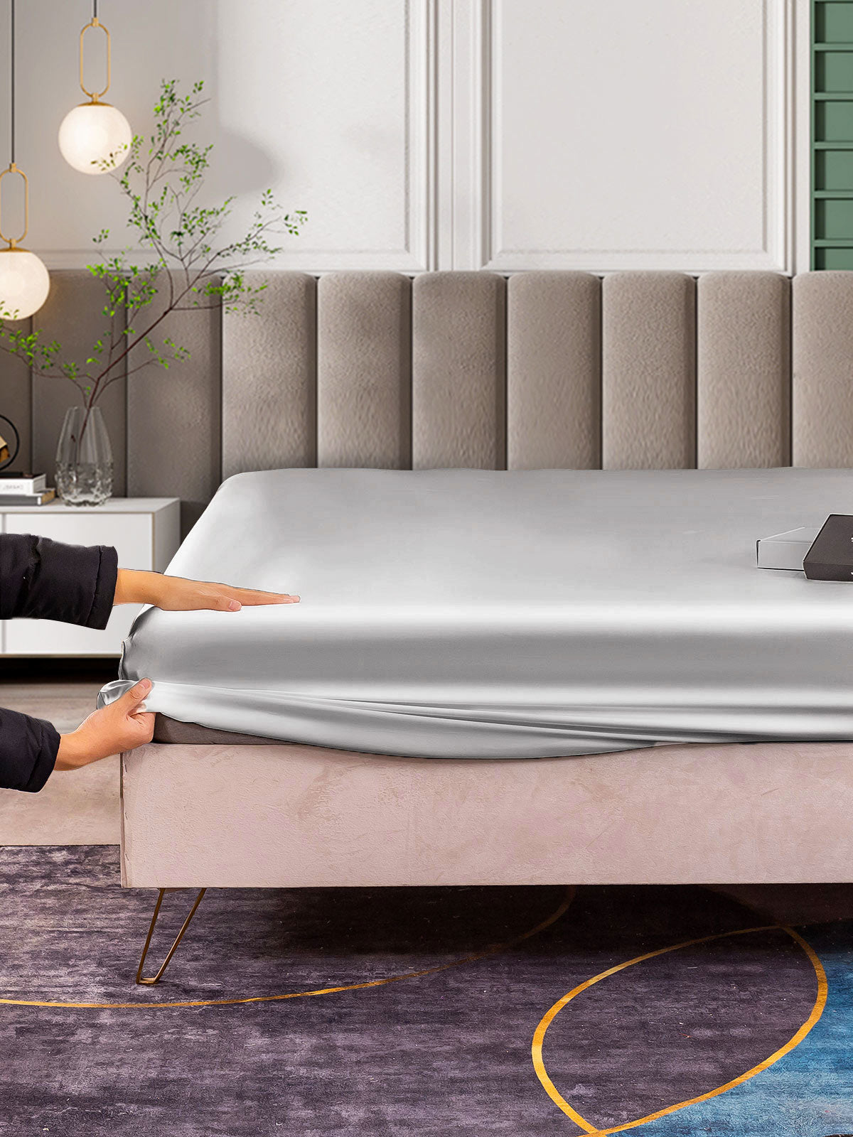 [Argento] SilkSilky-IT 25Momme Seta pura Sheet 005