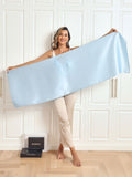 SilkSilky IT Seta pura Scarf Azzurro 003