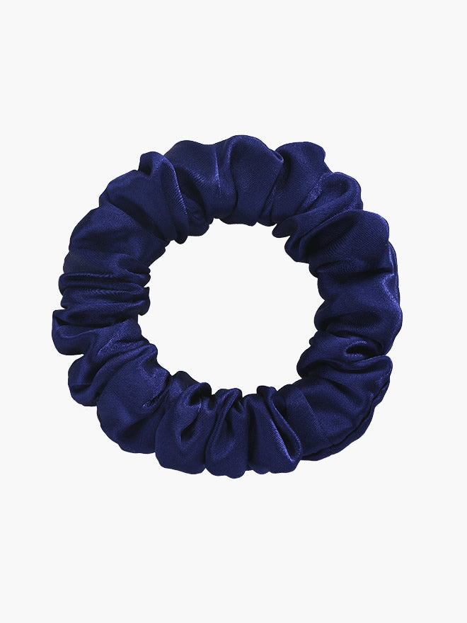 [Blu Scuro] SilkSilky-IT 19Momme Seta pura Scrunchie 004