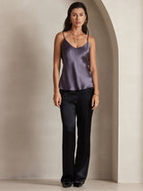 [Grigio Porpora] SilkSilky-IT Spaghetti Strap V Neck Cami 003