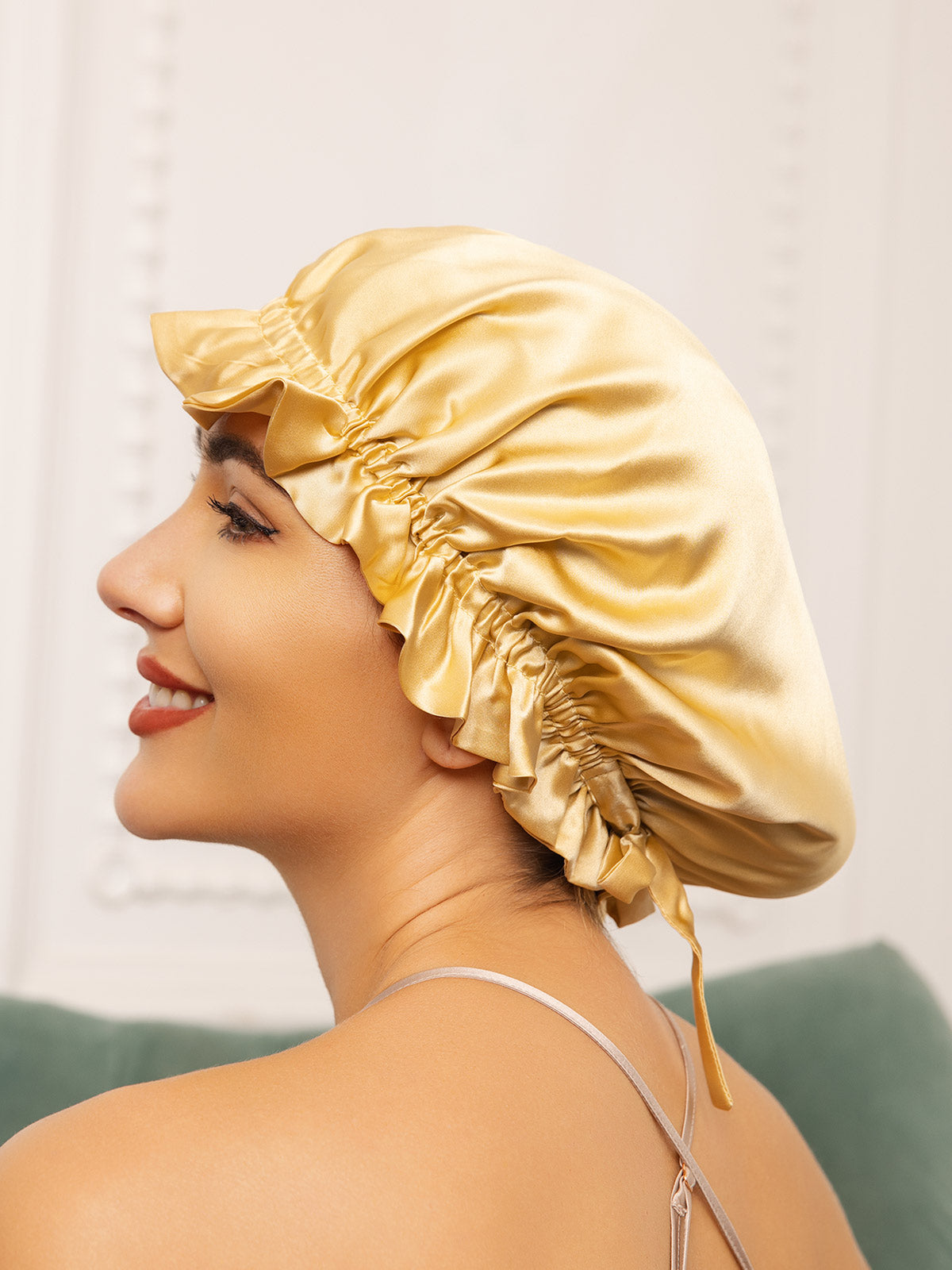 SilkSilky-IT Seta pura Sleep Cap Champagne 001