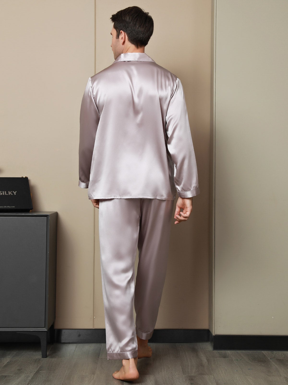 [Malva Pallido] SilkSilky-IT 19Momme Seta pura Mens Pajamas 002