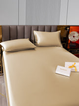 [Beige] SilkSilky-IT 22Momme Set di biancheria da letto 005