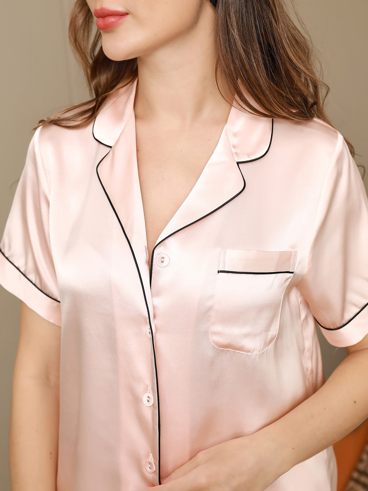 [Rosa] SilkSilky-IT Seta pura Womens Pajamas 008