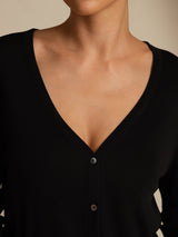 [Nero] SilkSilky-IT Long Sleeve Cardigan Donna 005