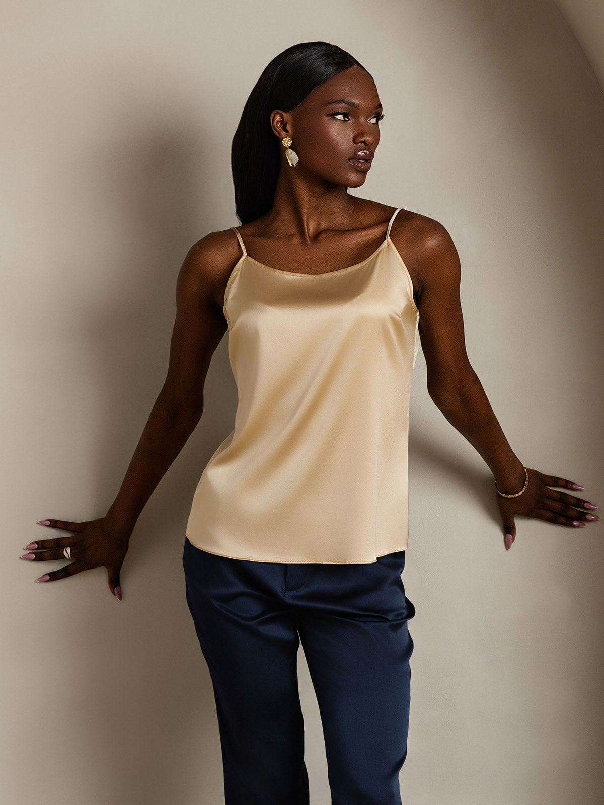 [Champagne] SilkSilky-IT 19Momme Seta Camisoles 005