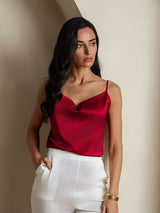[Vino] SilkSilky-IT Spaghetti Strap Cowl Neck Cami 003