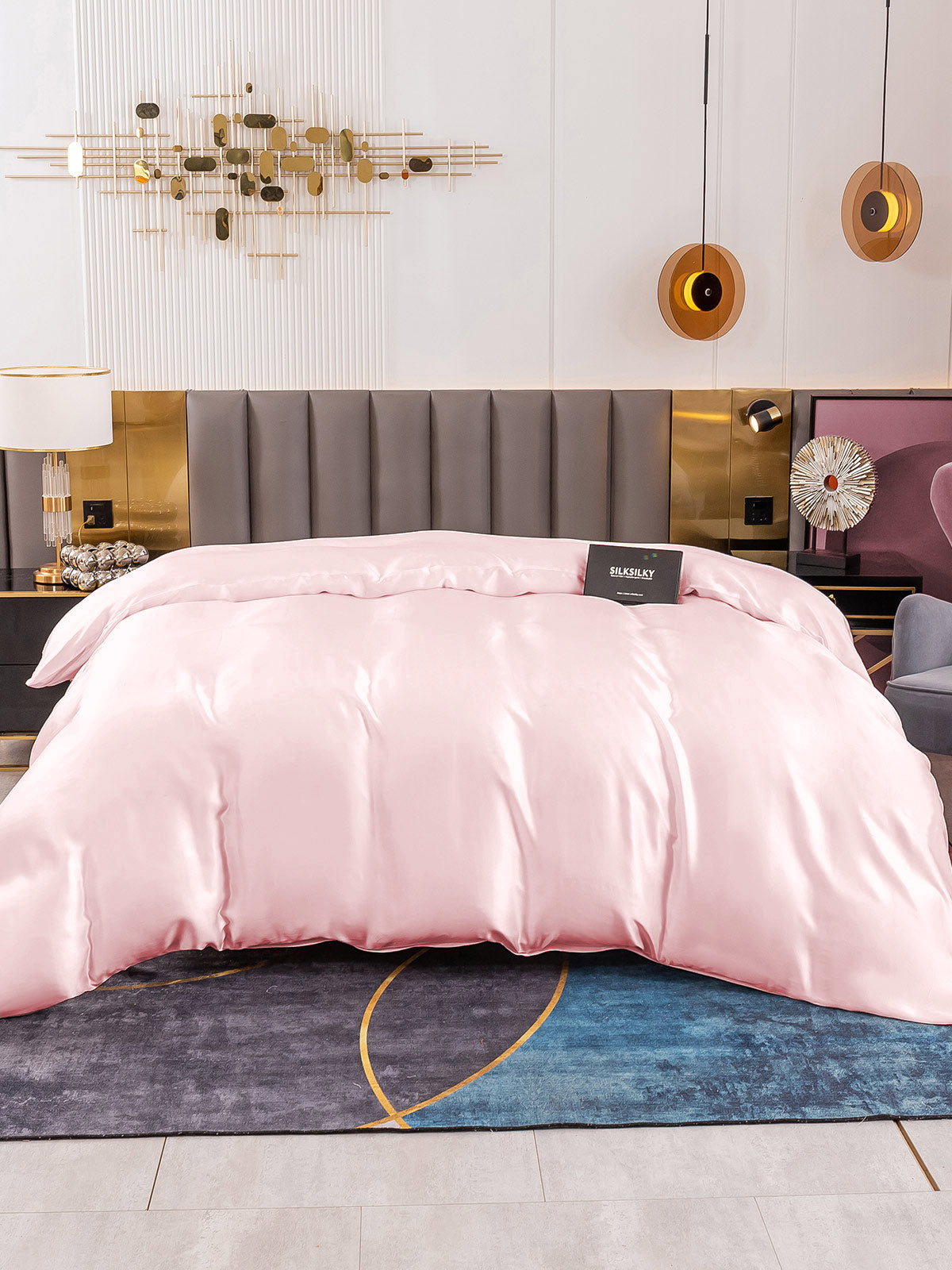 [Rosa] SilkSilky-IT 19Momme Seta pura Duvet Cover 003