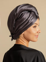 [Grigio Scuro] SilkSilky-IT Turbante Per Capelli 004