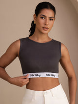 [Grigio] SilkSilky-IT Sleeveless Crew Neck Cami 004