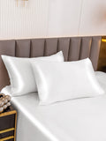 SilkSilky IT 30Momme Seta pura Pillowcase Bianco 004