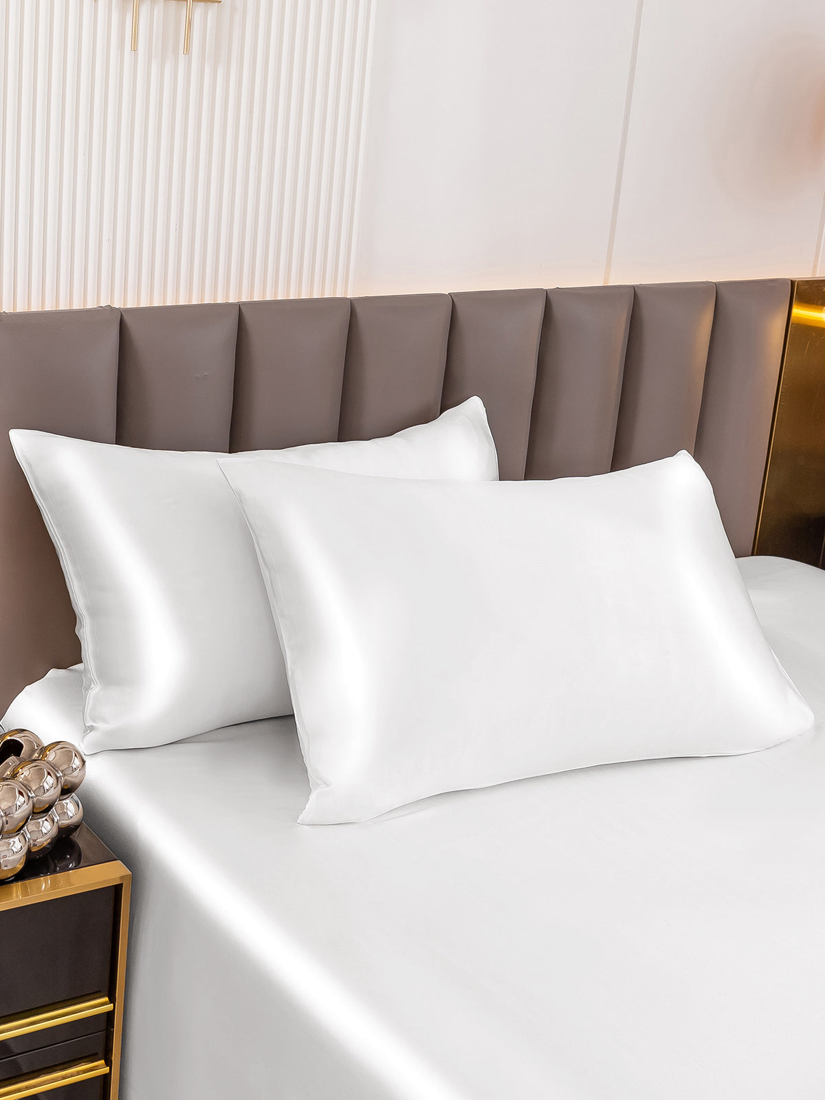 [Bianco] SilkSilky-IT 22Momme Seta pura Pillowcase 002