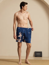 [Blu Scuro] SilkSilky-IT Mens Sleep Bottoms 007