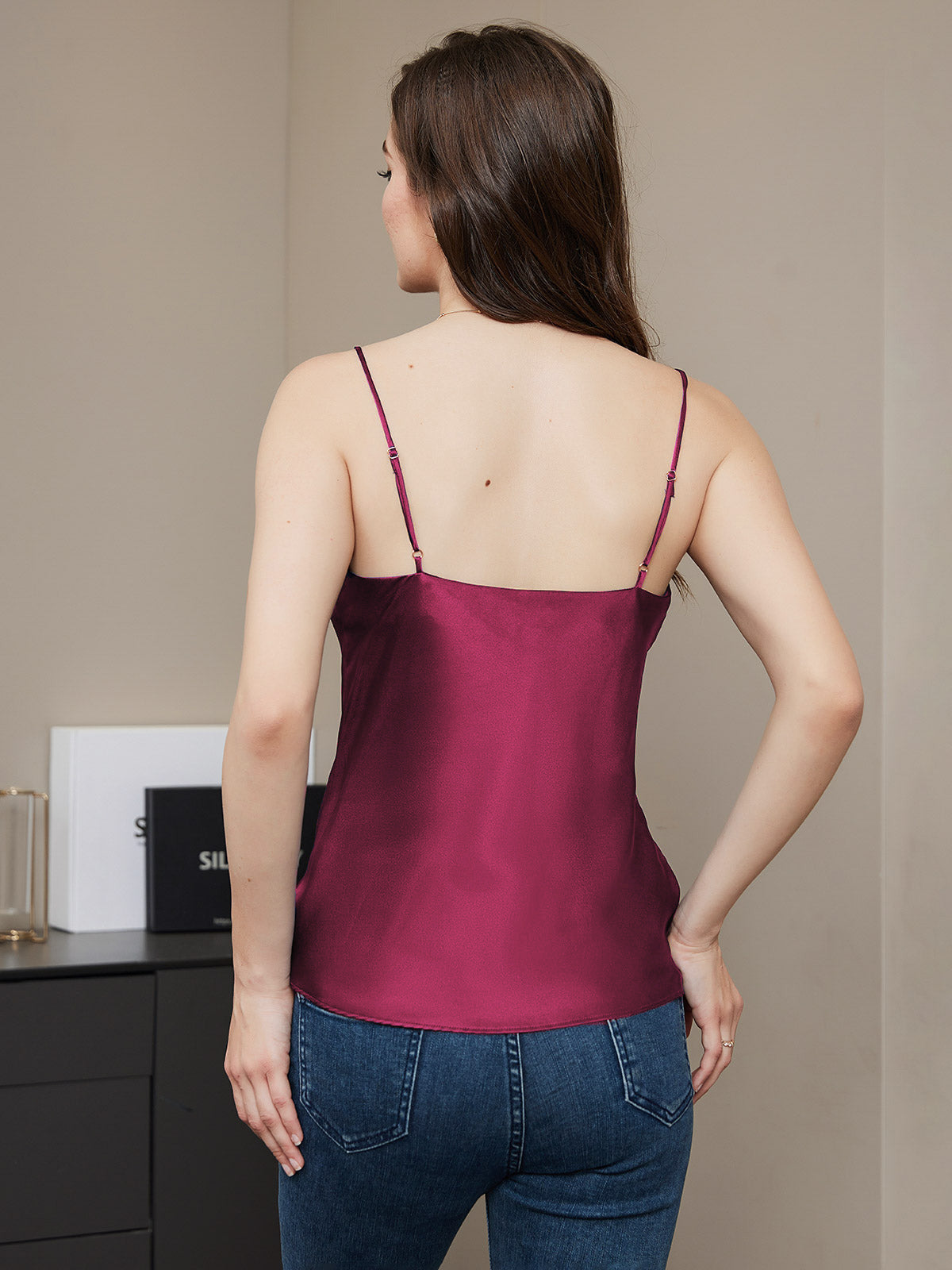 [Fucsia] SilkSilky-IT Seta pura Camisoles 002