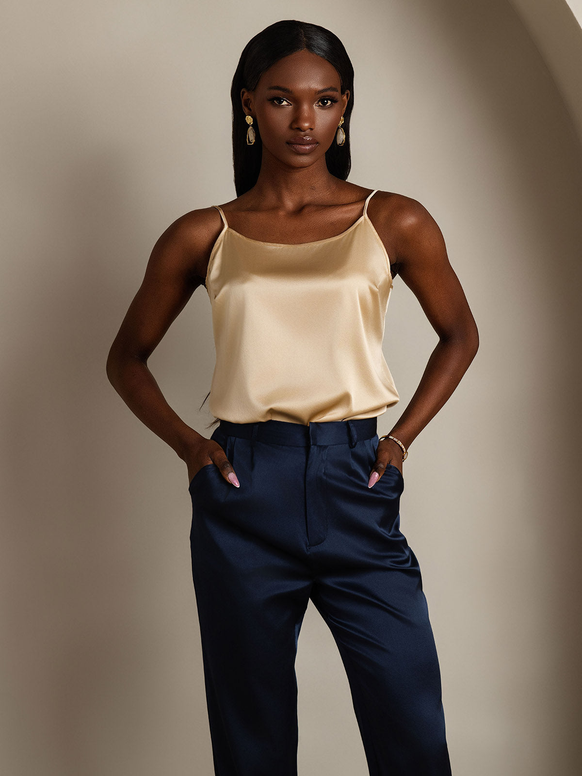 [Champagne] SilkSilky-IT 19Momme Seta Camisoles 006