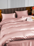 SilkSilky IT 22Momme Seta pura Bedding Set Argento 004