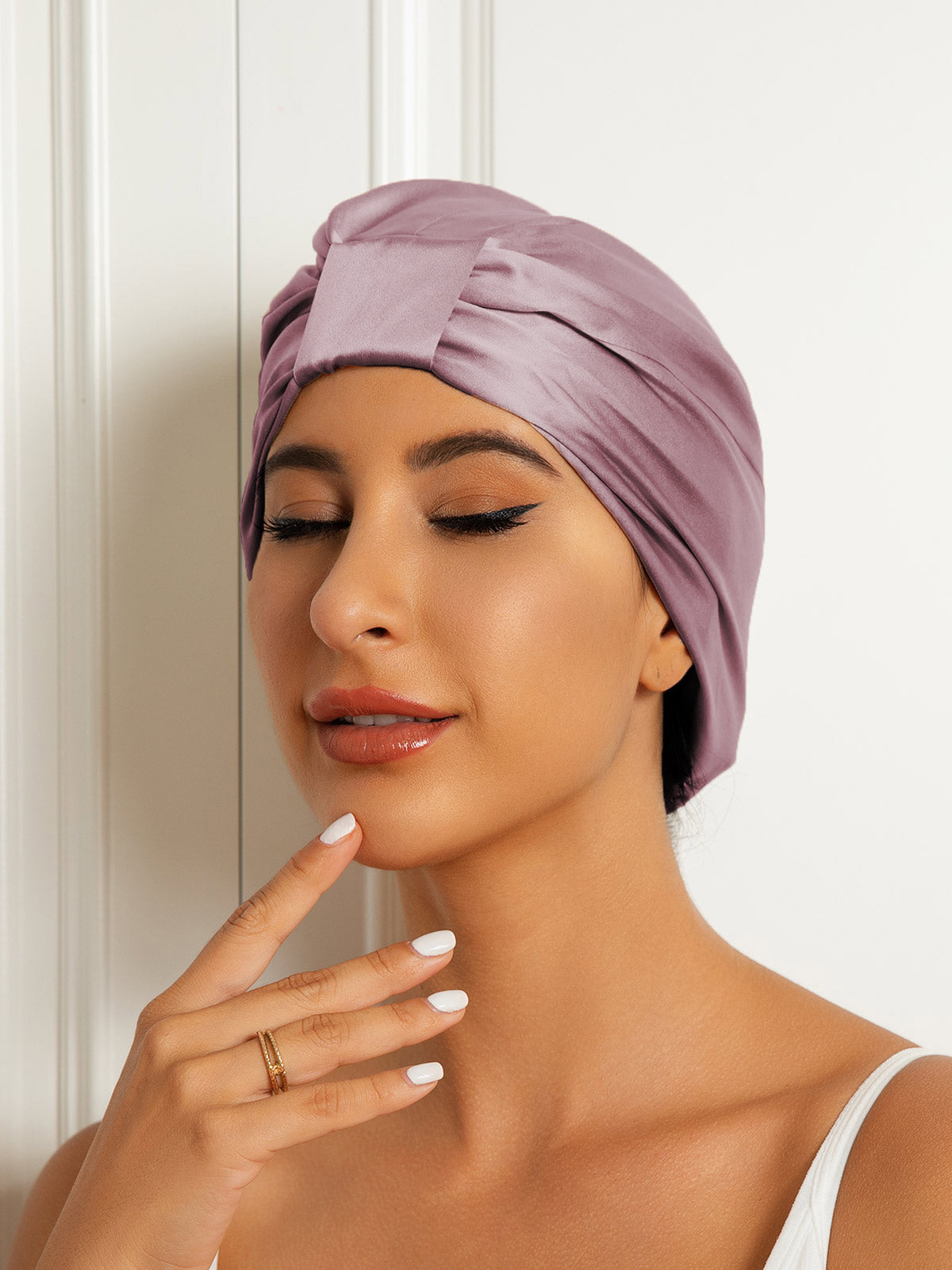 [Malva Pallido] SilkSilky-IT Seta pura Sleep Cap 002