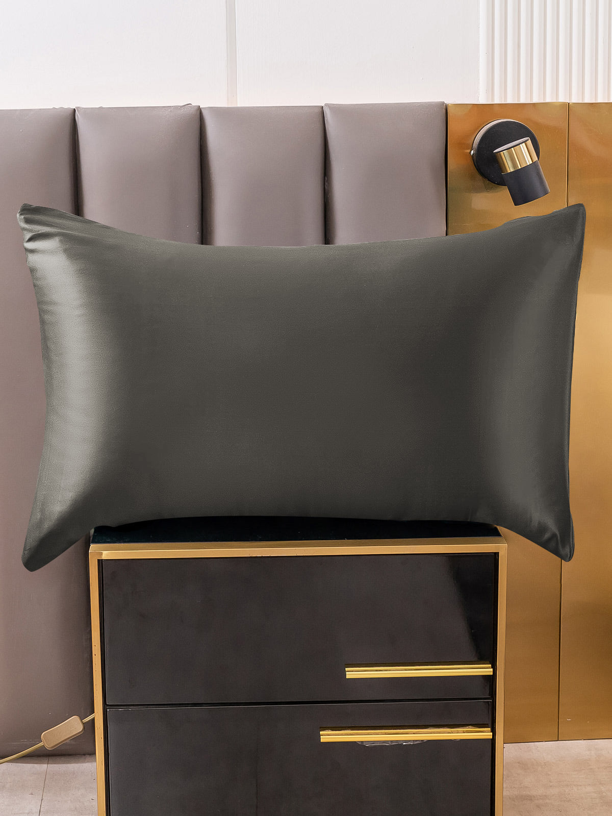[Grigio Scuro] SilkSilky-IT 22Momme Seta pura Pillowcase 001