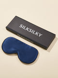 SilkSilky IT 19Momme Seta pura Eye Mask BluAcuro 002