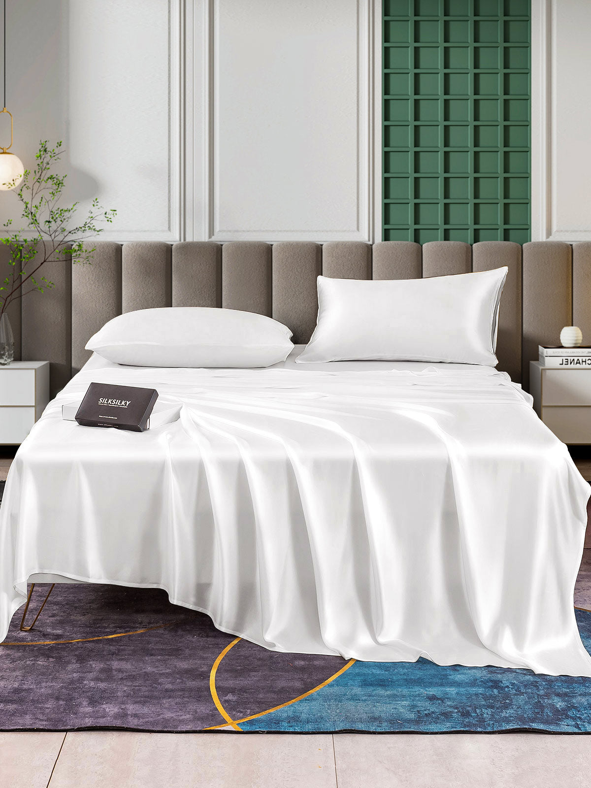 [Bianco] SilkSilky-IT 25Momme Seta pura Bedding Set 001