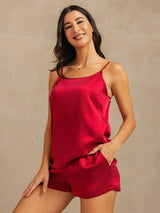 [Vino] SilkSilky-IT 19Momme Seta Senza maniche Camisole Set 006