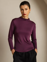 [Viola] SilkSilky-IT Seta pura Womens T-Shirt 001