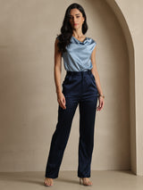 [Blu Scuro] SilkSilky-IT 19Momme Seta Womens Pants 006