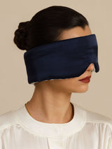 [BluScuro+Azzurro] SilkSilky-IT Mascherina da Notte 002