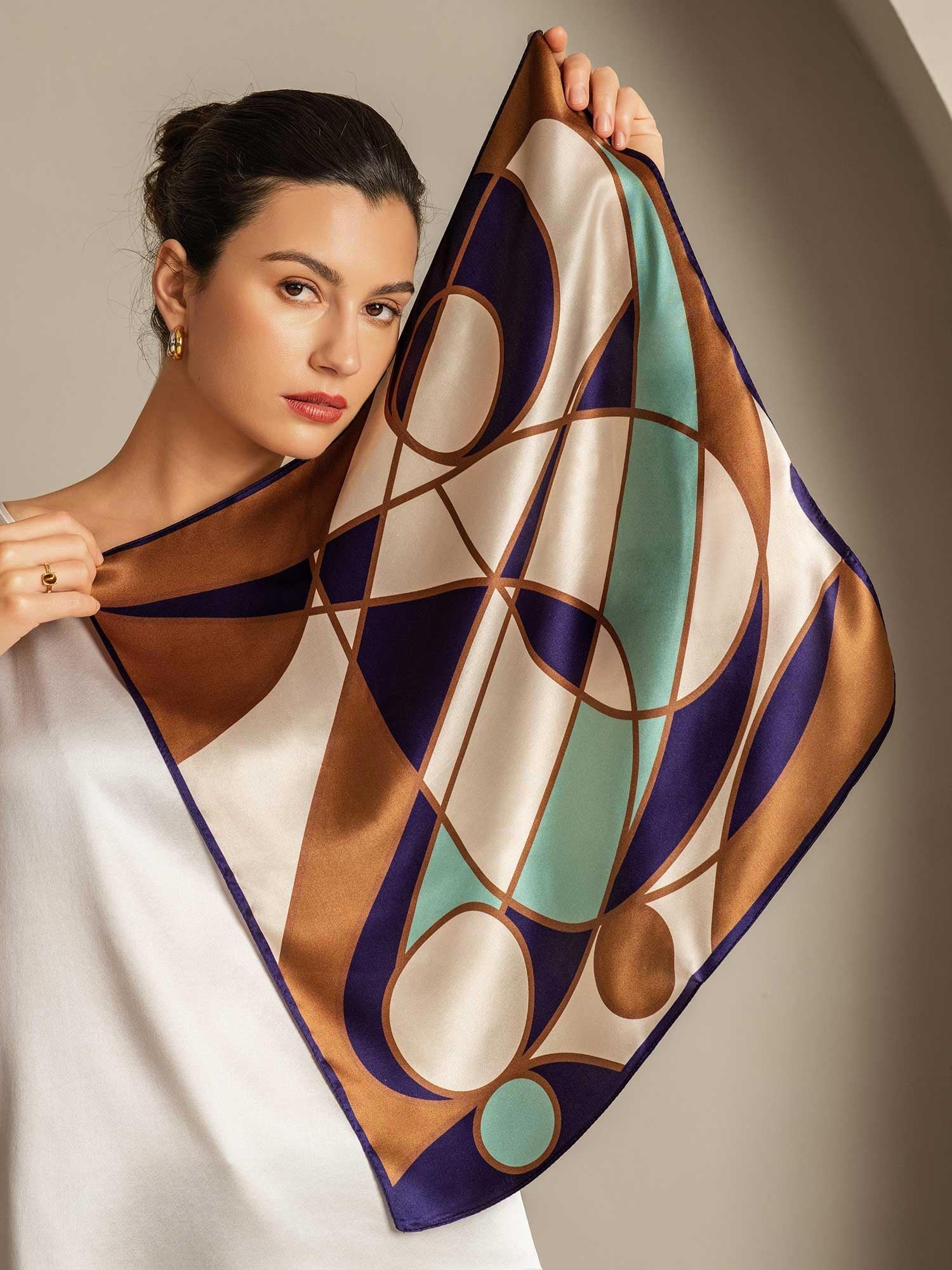 [P104] SilkSilky-IT Seta pura Scarf 004,