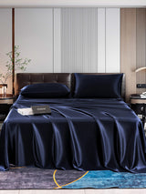 [Blu Scuro] SilkSilky-IT 22Momme Seta pura Bedding Set 001,