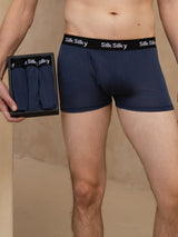 [Blu Scuro] SilkSilky-IT 100% Silk Jersey Intimo da uomo 001