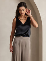 [Nero] SilkSilky-IT Sleeveless V Neck Cami 003