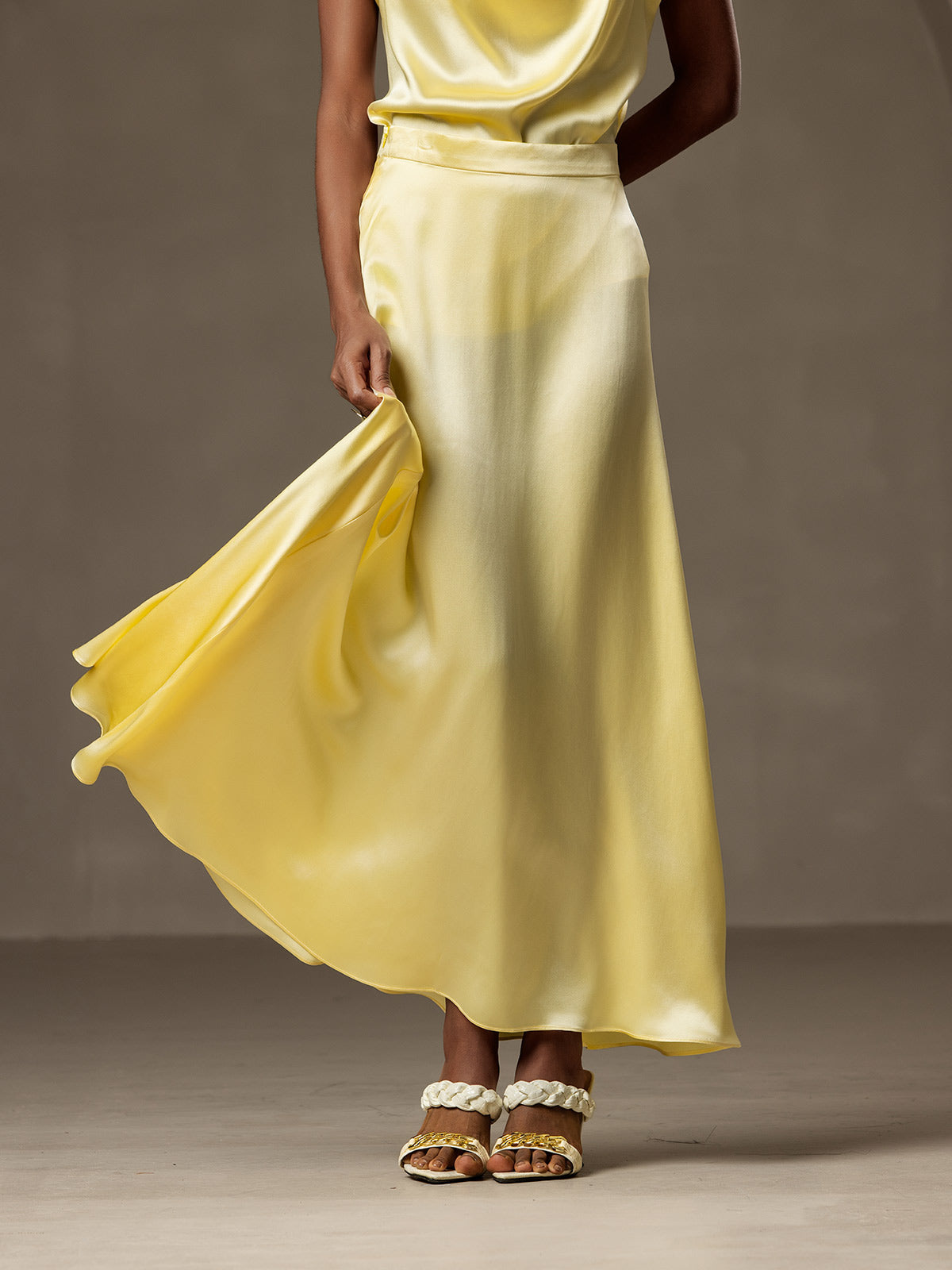 [Giallo Chiaro] SilkSilky-IT 19Momme Seta Skirt 001