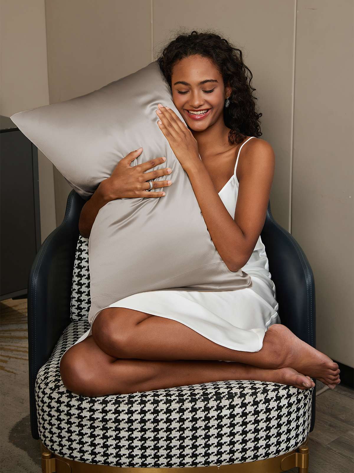 [Grigio] SilkSilky-IT 22Momme Seta pura Pillowcase 002