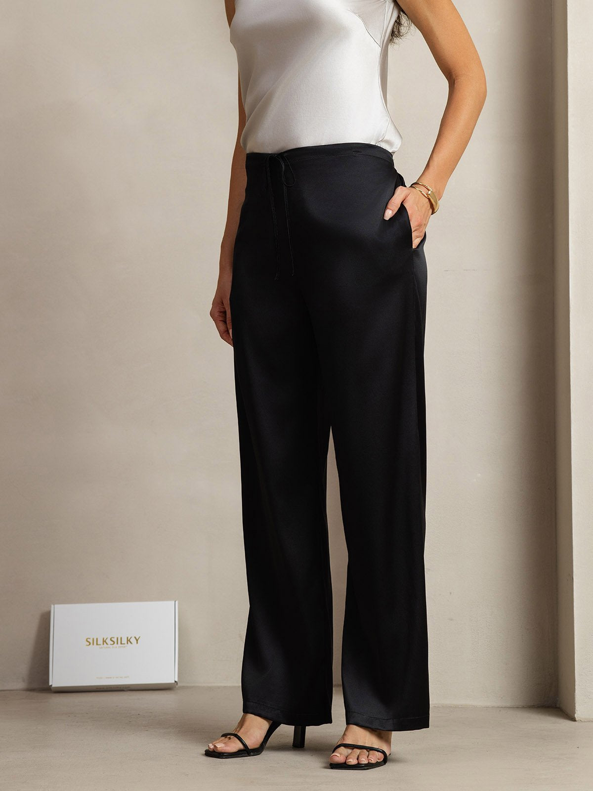 [Nero] SilkSilky-IT 19Momme Seta Womens Pants 002