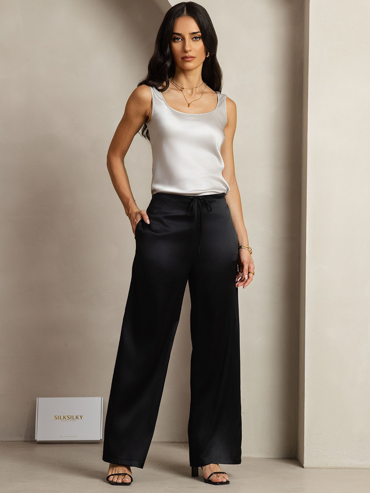 [Nero] SilkSilky-IT 19Momme Seta Womens Pants 006