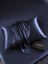 [Blu Scuro] SilkSilky-IT 30Momme Seta pura Pillowcase 004