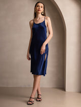[Blu Scuro] SilkSilky-IT Sleeveless Vestiti da donna 004